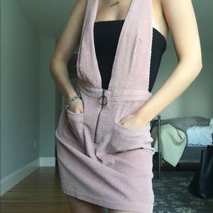 light pink overall skirt